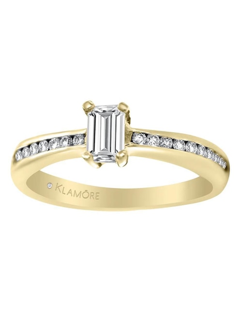 Anillo de compromiso "de" oro 14 k klamore elias diamante