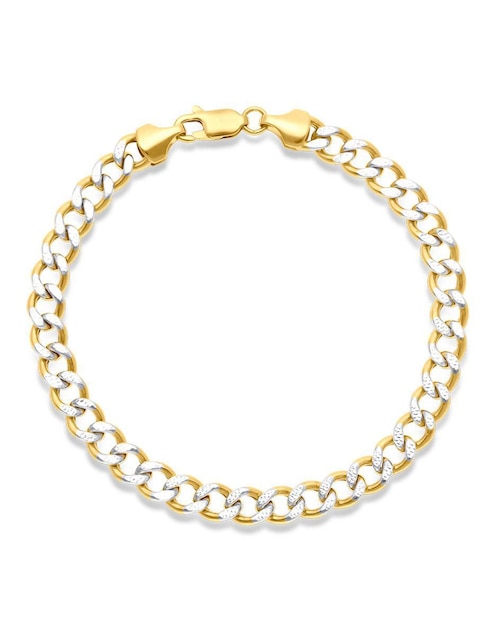 Pulsera de oro 14 K con acabado pulido Pulsera de oro 14 K con acabado pulido