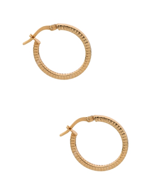 Arracadas de oro 14 K con acabado brillante 1
