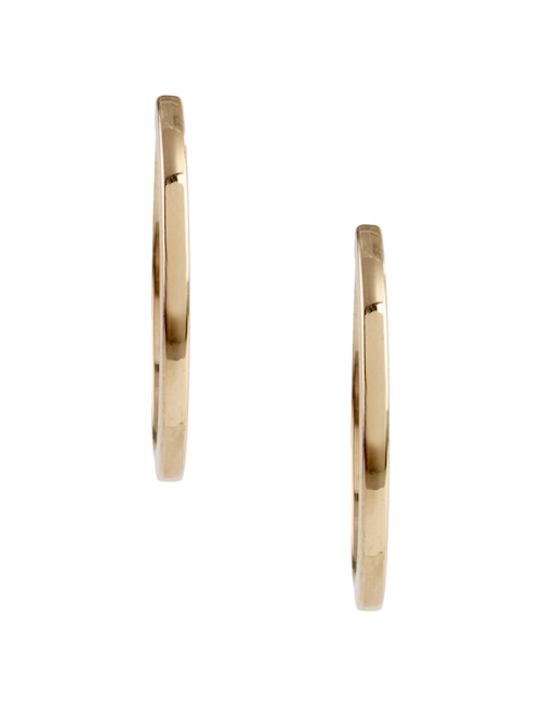 Aretes de aro de oro 14 K con acabado pulido 1