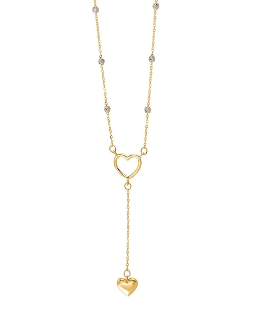 Gargantilla de corazón Cristal Joyas de oro 14 K