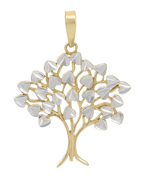 Dije de árbol de la vida Cristal Joyas de oro 14 K