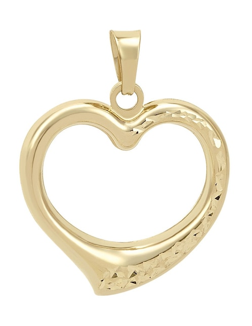 Dije de corazón Cristal Joyas de oro 14 K