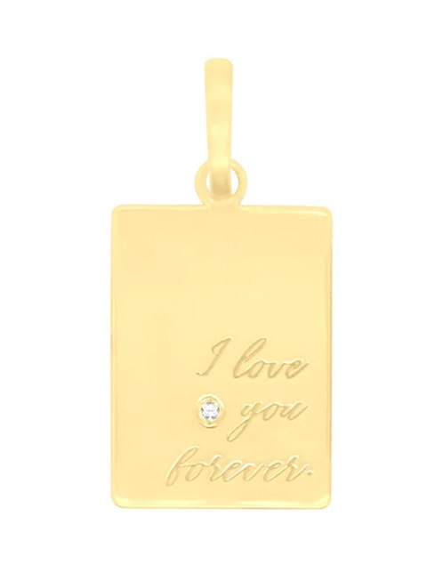 Dije rectangular toujours de oro 14 K 1