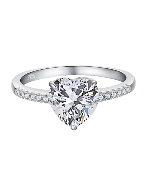 Anillo de compromiso de plata P 925 Yoiko Shhhh zirconia