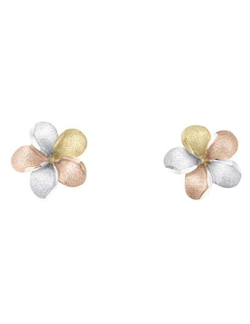 Broqueles de flor Cristal Joyas de oro florentino