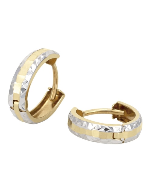 Aretes redondos Cristal Joyas de oro