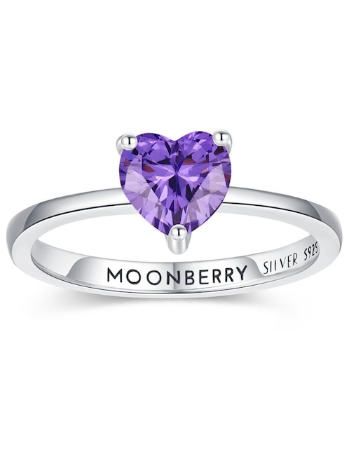 Anillo de corazón Moonberry P 925 de plata zirconia cúbica brillante