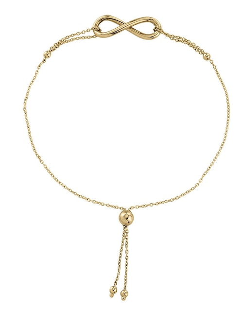 Pulsera Cristal Joyas de oro 14 K con acabado brillante