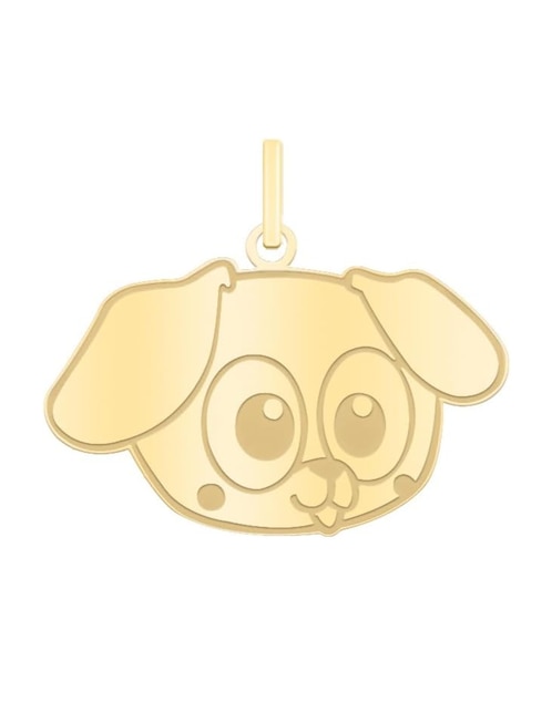 Dije de perro Cristal Joyas distroller de oro amarillo 14 K