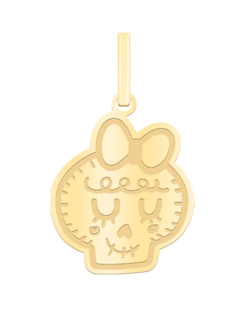 Dije de calavera Cristal Joyas distroller de oro amarillo 14 K