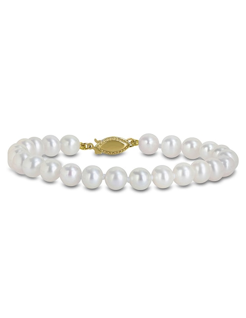 Pulsera Julianna B de oro amarillo con perla 14 k