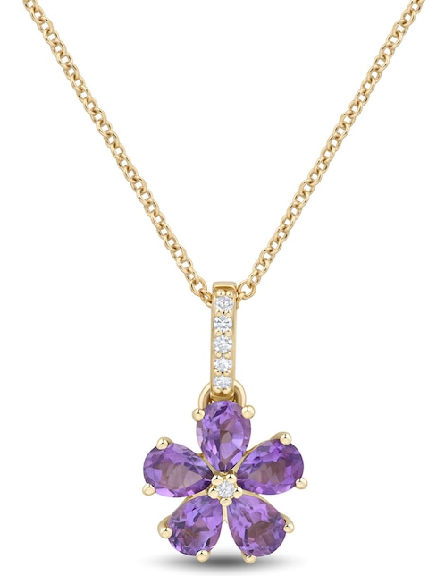 Collar de flor de oro 14 K 1