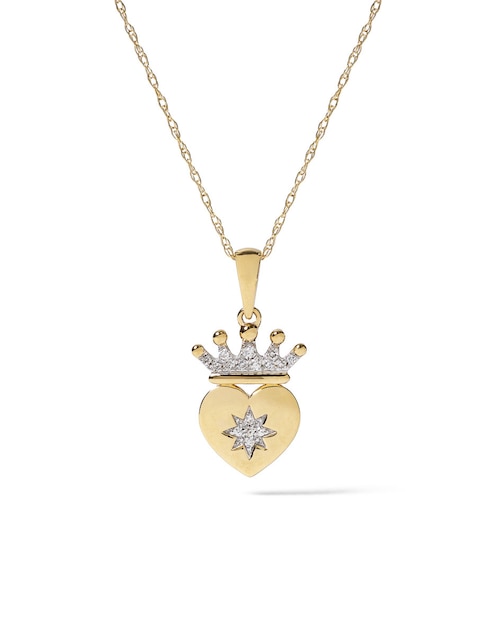 Collar de corazón de oro 14 K 1