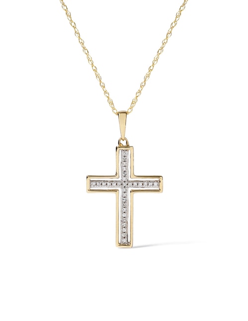 Collar de cruz de oro 14 K 1