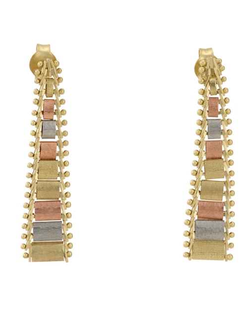 Aretes de eslabones de oro florentino