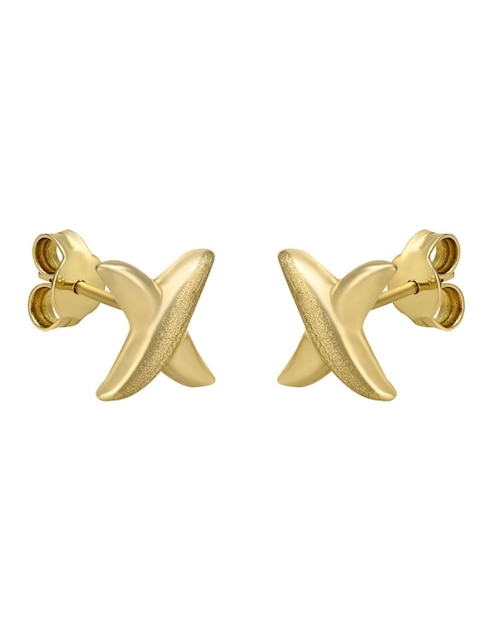 Broqueles de cruz Cristal Joyas de oro