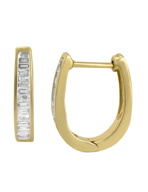 Arracadas Cristal Joyas de oro con acabado brillante