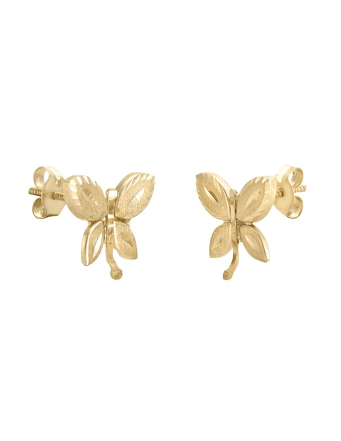 Broqueles de mariposa Cristal Joyas de oro