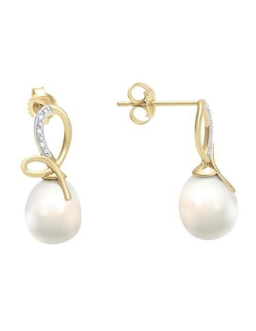 Broqueles de perla Cristal Joyas de oro perla y diamante