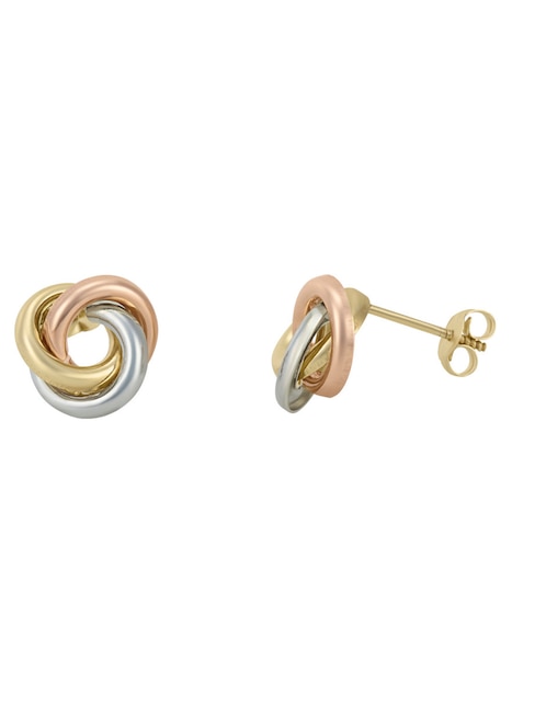 Broqueles de nudo Cristal Joyas de oro florentino