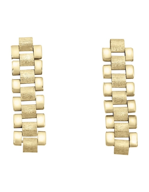 Aretes de eslabones Cristal Joyas de oro