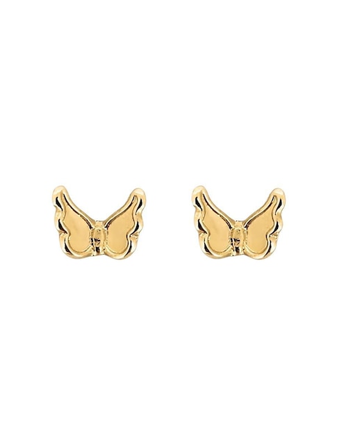 Broqueles de mariposa Punto Metálico de oro con acabado brillante