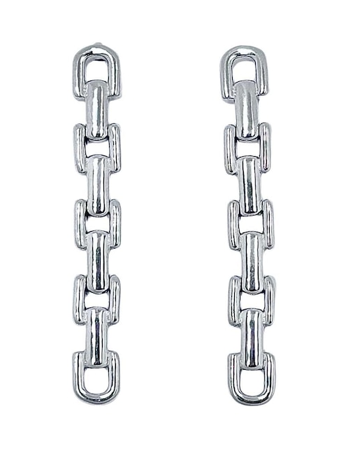 Aretes de eslabones Aretize de plata P 925 con acabado brillante