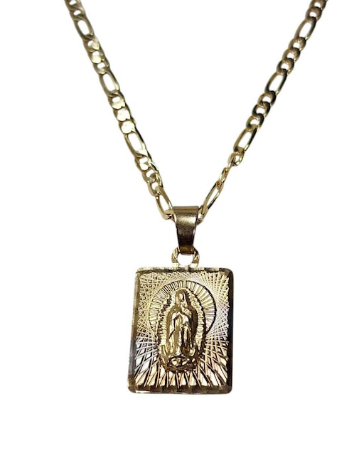 Collar Virgen de Guadalupe Limerence By Claudia Herrera de oro laminado 14 K
