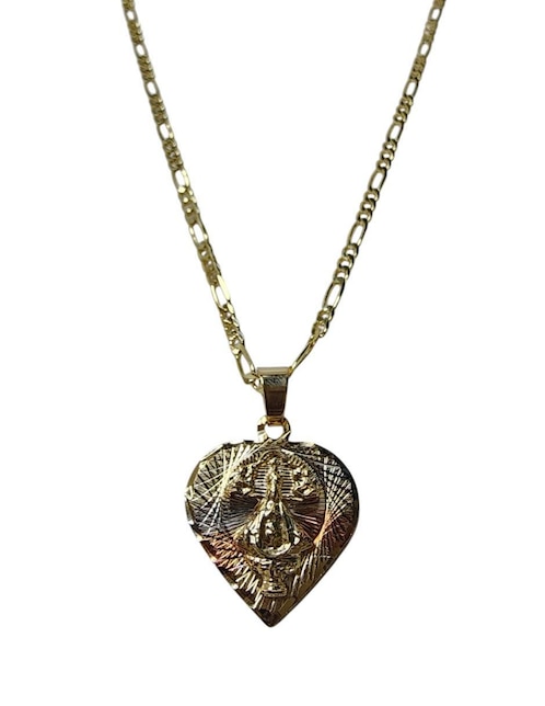 Collar de corazón Limerence By Claudia Herrera Virgen San Juan De Los Lagos de oro laminado 14 K