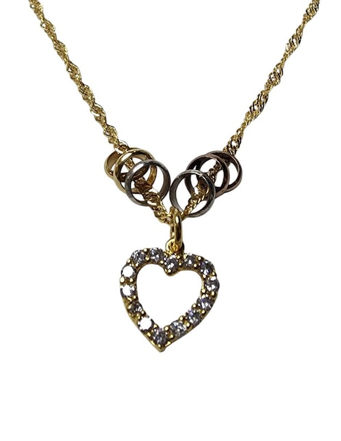 Collar de corazón Limerence By Claudia Herrera de oro laminado 14 K