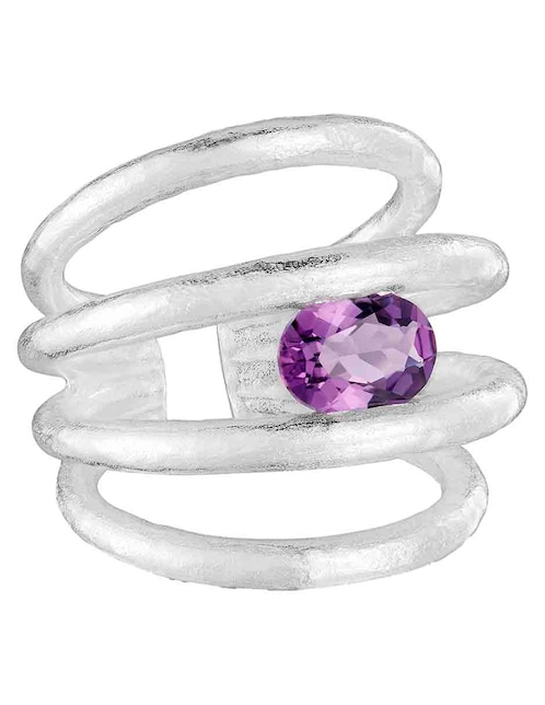 Anillo Tous Duna P 925 de plata amatista brillante