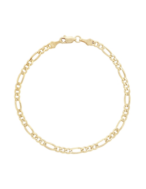 Pulsera D Cadena de oro 14 K con acabado brillante