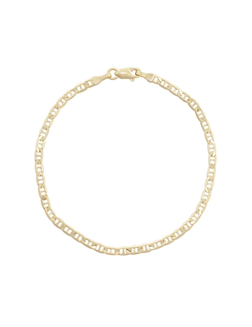 Pulsera D Cadena de oro 14 K con acabado pulido