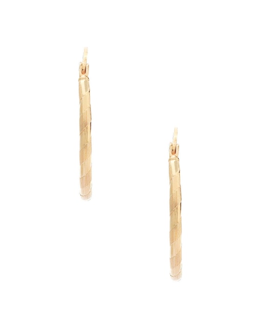 Arracadas de oro con acabado diamantado 1