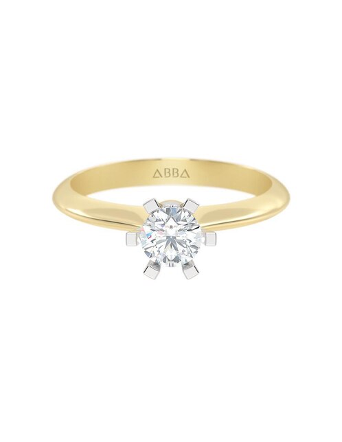 Anillo de compromiso de oro 10 K zirconia Anillo de compromiso de oro 10 K zirconia