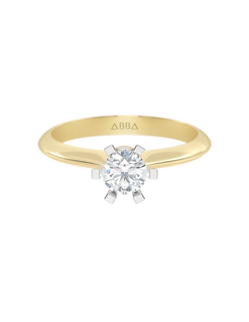 Anillo de compromiso "de" oro 14 k abba joyas no aplica zirconia