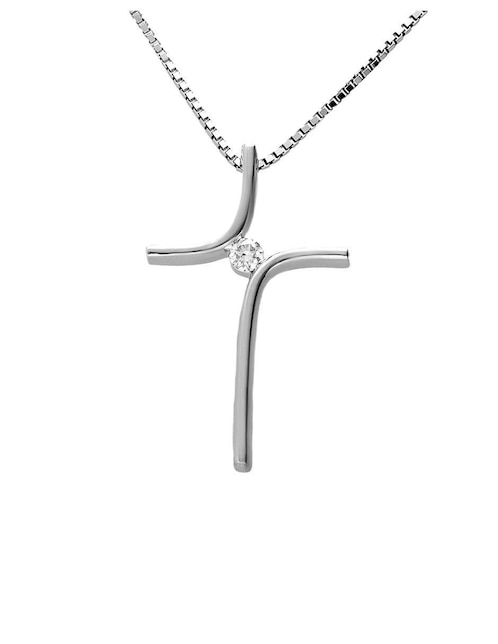 Dije de oro blanco 14 K 1