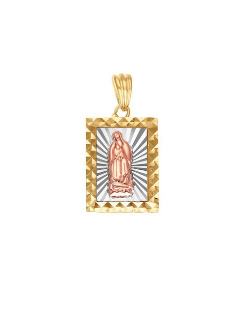 Medalla Joyerías Bizzarro virgen de guadalupe de oro florentino 14 K