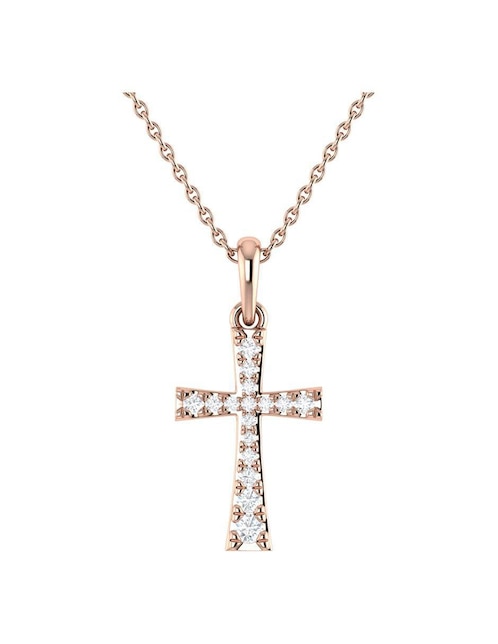 Ciondolo Tubolare A Cuore Oro 14K Con Collana Corda 45 Cm - Gioiello In Oro Rosa Per Donna - Simbolo Amore Eterno - 3