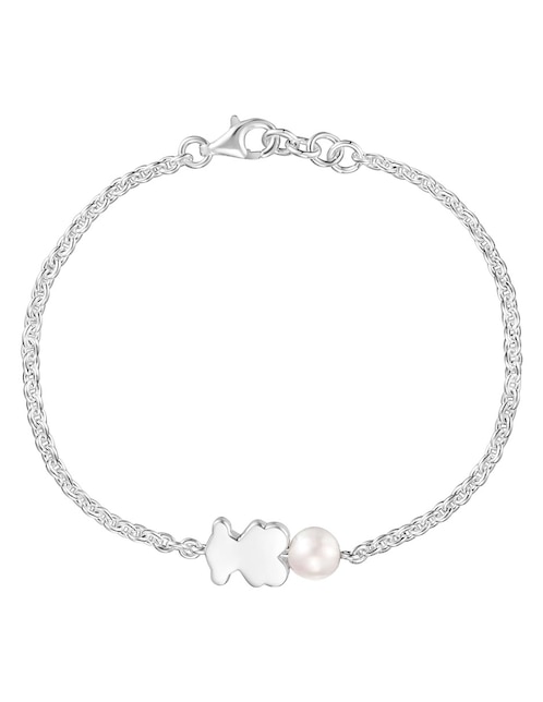 Pulsera Tous de plata con perla de agua p 925 Sweet Dolls con acabado liso