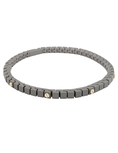 Pulsera Mjj Brilliant Inc de oro 14 K con acabado mate