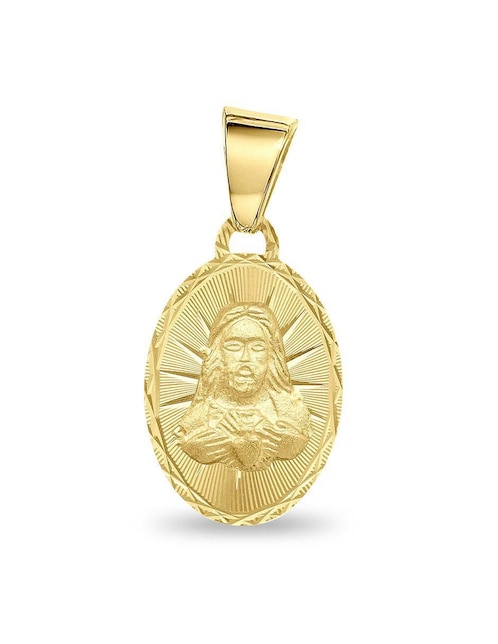 Medalla ovalada Joyerías Bizzarro sagrado corazón de oro 14 K