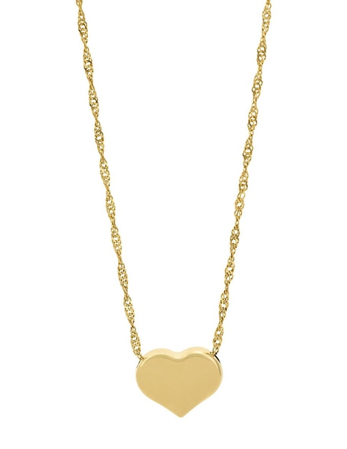 Collar con dije de corazón de oro 14 K 1
