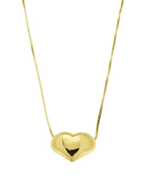 Collar con dije de corazón Cristal Joyas de oro 14 K