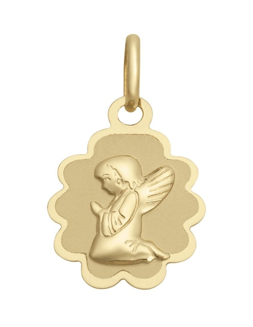 Medalla de ángel Cristal Joyas de oro 14 K