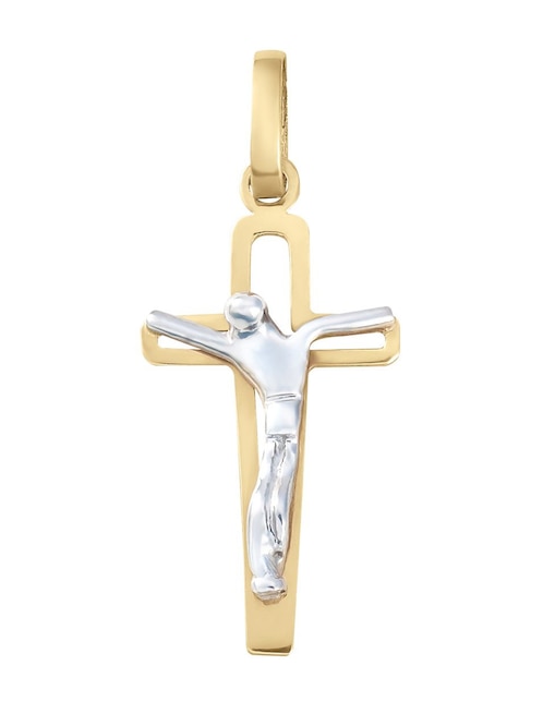 Dije de crucifijo Cristal Joyas de oro 14 K
