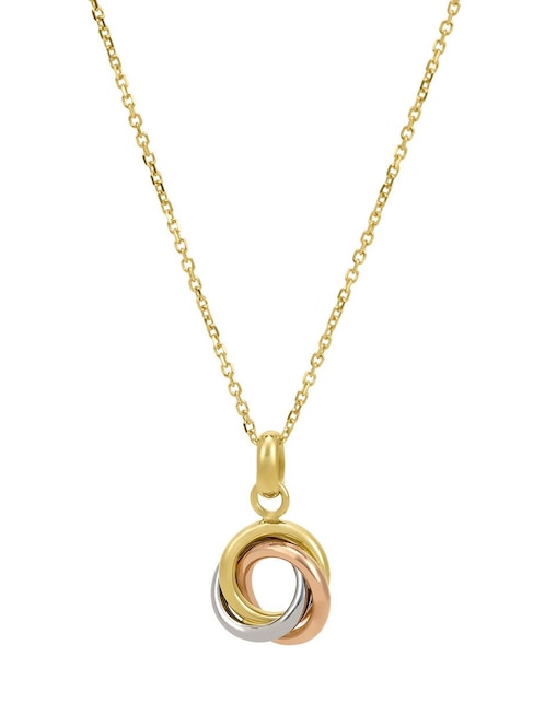 Collar con dije Cristal Joyas de oro florentino 14 K