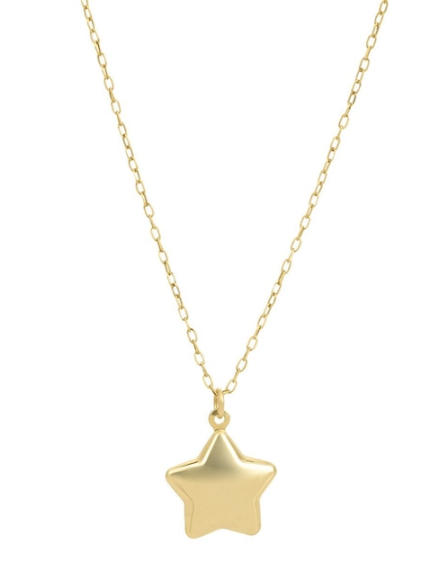 Collar con dije de estrella Cristal Joyas de oro 14 K