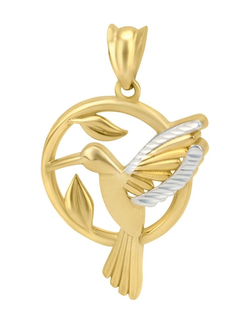 Dije de colibrí Cristal Joyas de oro 14 K